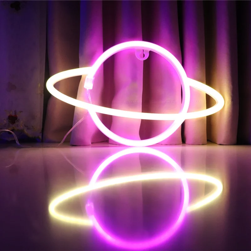 

Planet Neon Sign lamp Party Wall Hanging led neon signs for room Night light Room decor Bedroom wall decoration Light led