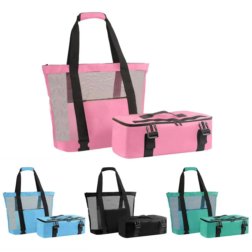 

2-in-1 Outdoor Camping Beach Bag Portable Storage Bag Detachable Zipper Insulation Bag Towel Organizer Swimming Bag For Hiking