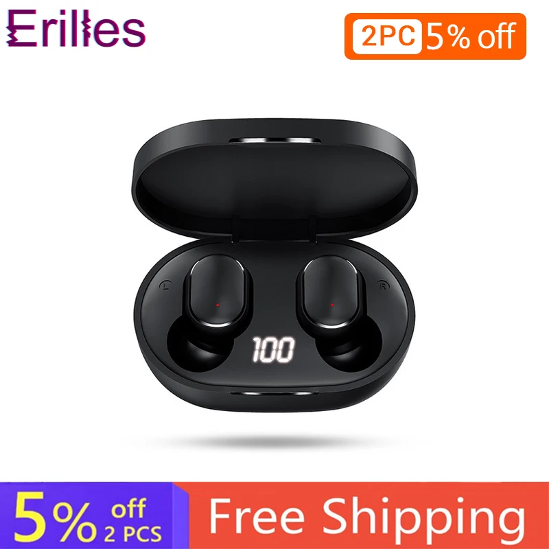 A6S E6S наушники вкладыши TWS Bluetooth беспроводные для Xiaomi Redmi AirDots шумоподавление с