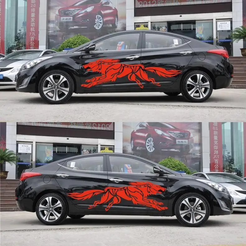 HiMISS 3D волчьи наклейки с тотемными животными автомобильные полным корпусом