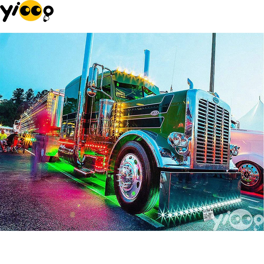 

Full Square/Round Drill Diamond Painting Cross Stitch Embroidery City fire truck Rhinestone Mosaic Home Decor Gift BX2196