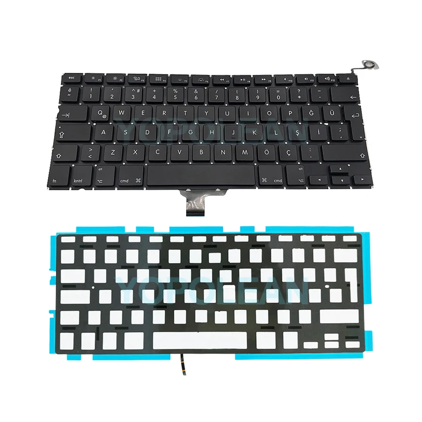 Клавиатура Турецкая с подсветкой для Macbook Pro 13 дюймов A1278 2009 2010 2011 2012|Клавиатуры