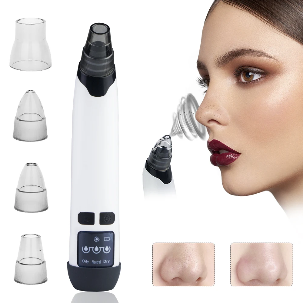

Blackhead Remover Pore Vacuum Cleaner Electric Heating Face Massage Acne Black Dots Black Head Extractor Skin Care Tool
