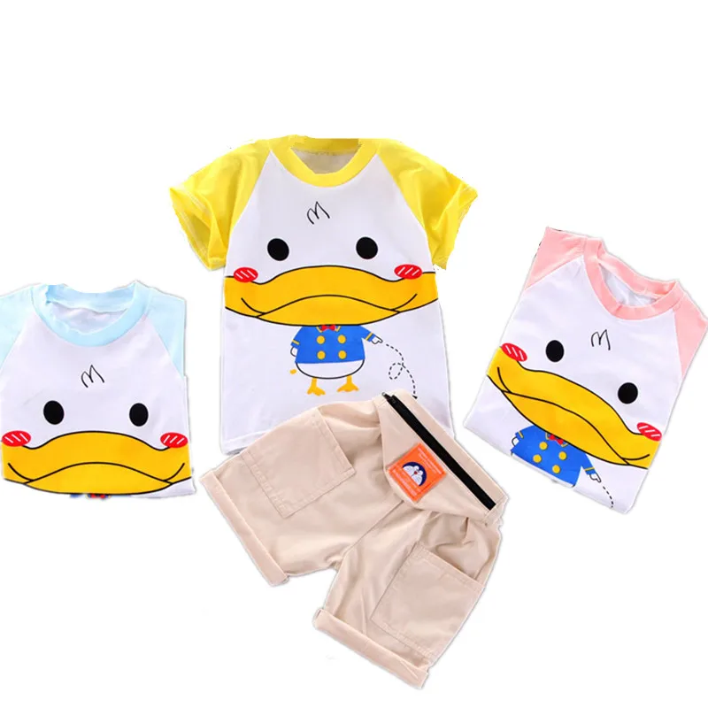 

Summer Children Clothing Set Infant Kids Boys Girls Clothes Suit Baby T Shirt +Shorts 2PCS Toddler Tracksuits Cheap promotion