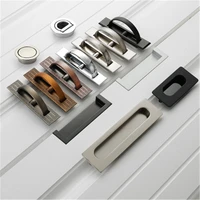 2021 85mm tatami hidden door handles zinc alloy recessed flush pull cover floor cabinet handle bright chrome furniture hardware