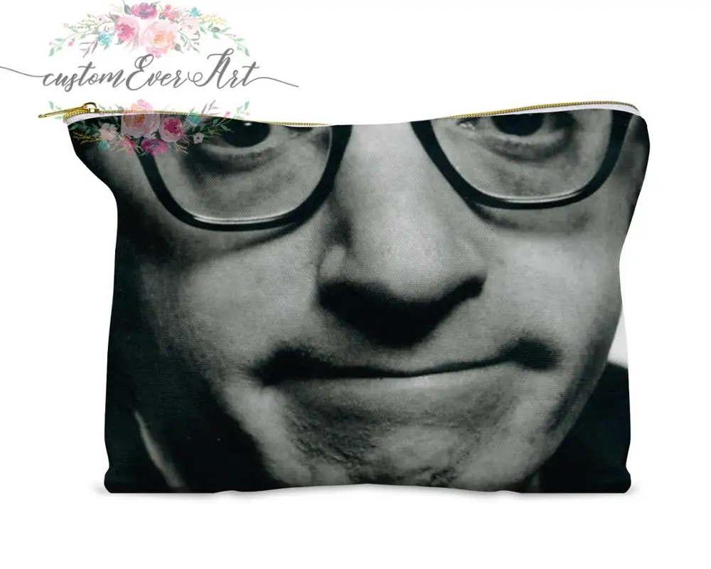 

Woody Allen cosmetic bag personalized small makeup bag funny makeup organizer toiletry bag zipper pouch