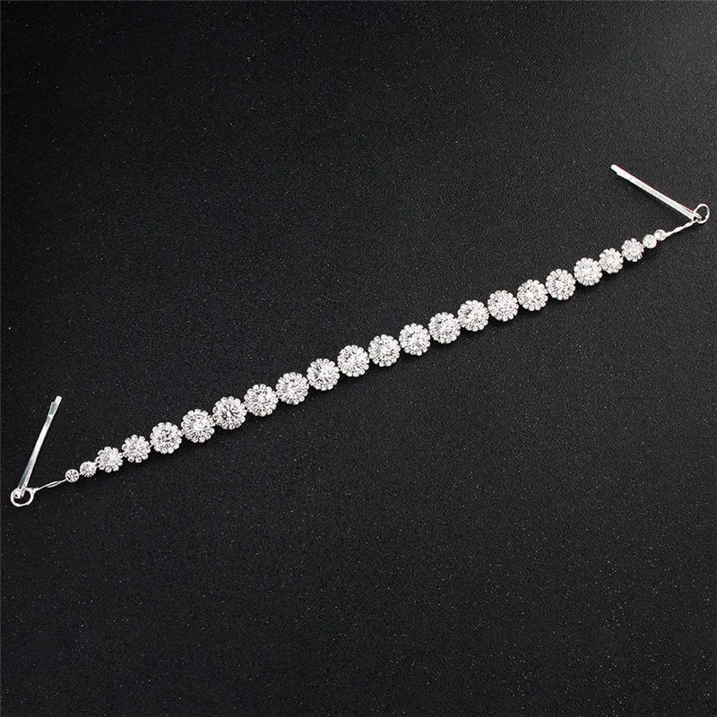 OKILY элегантные круглые стразы свадебные повязки на голову Невесты повязка