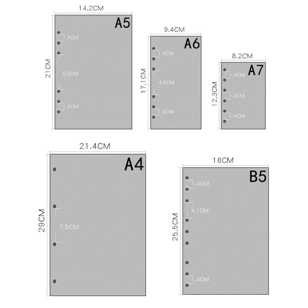 Лидер продаж 45 листов Спиральный наполнитель для блокнотов формата А5/А6/А4