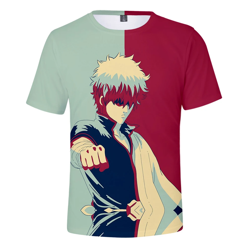 Футболки с персонажами аниме гинтама для мужчин/женщин летняя повседневная
