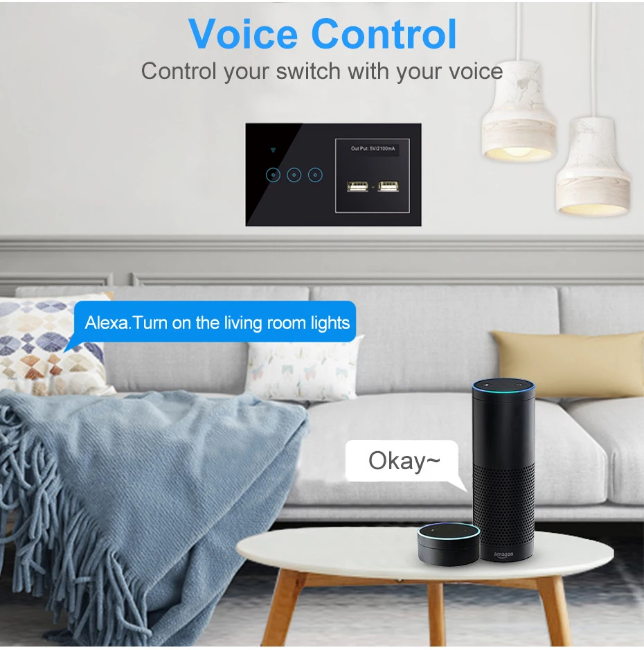 Светодиодный настенный светильник ель света Tuya Smart Life с управлением через