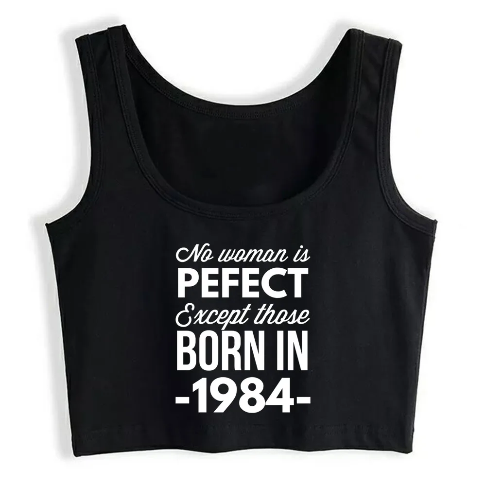 

Crop Top Women Born In 1984 Harajuku Tank Top Women Comic Women Clothes