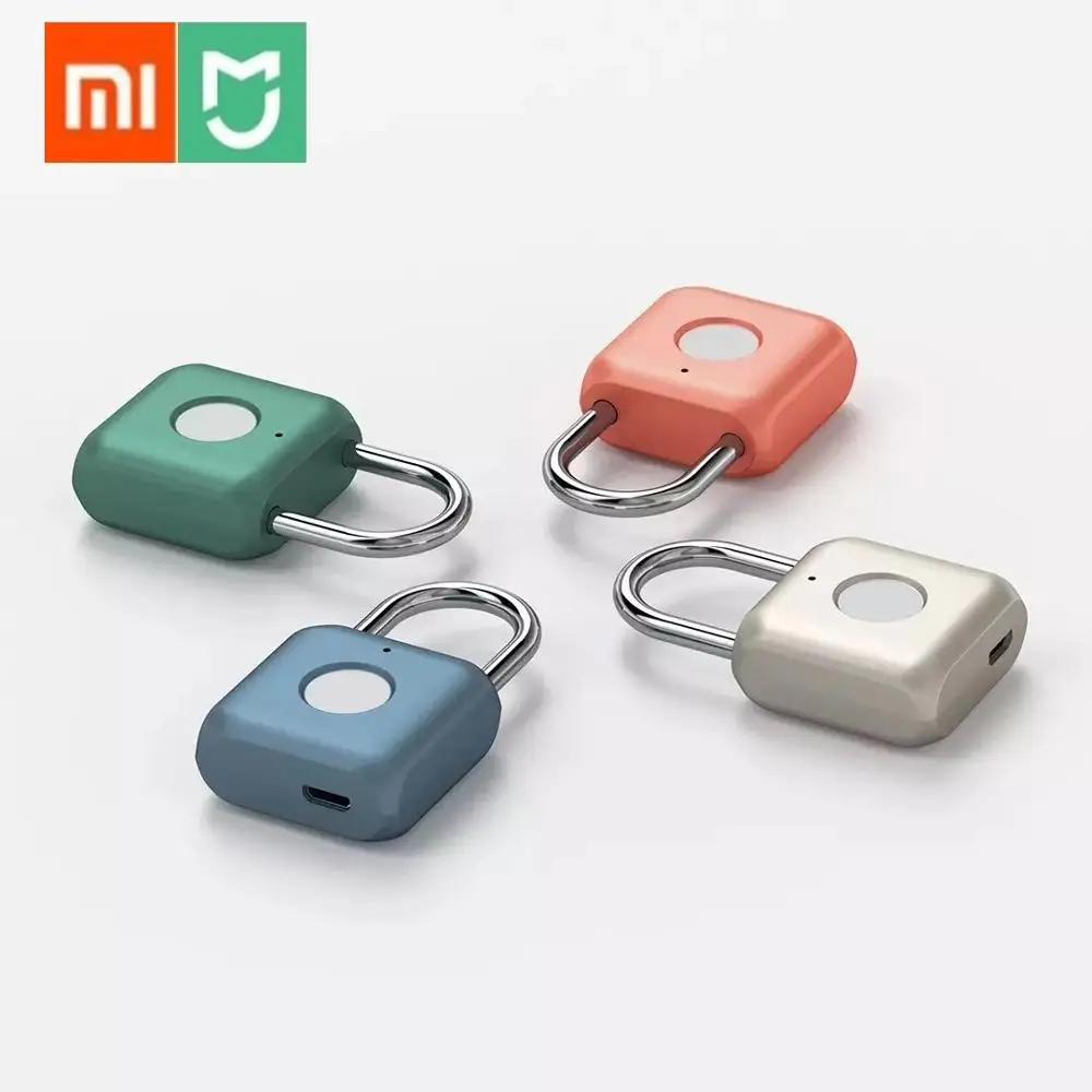 Xiaomi USB Перезаряжаемый умный электронный замок с отпечатком пальца без ключа