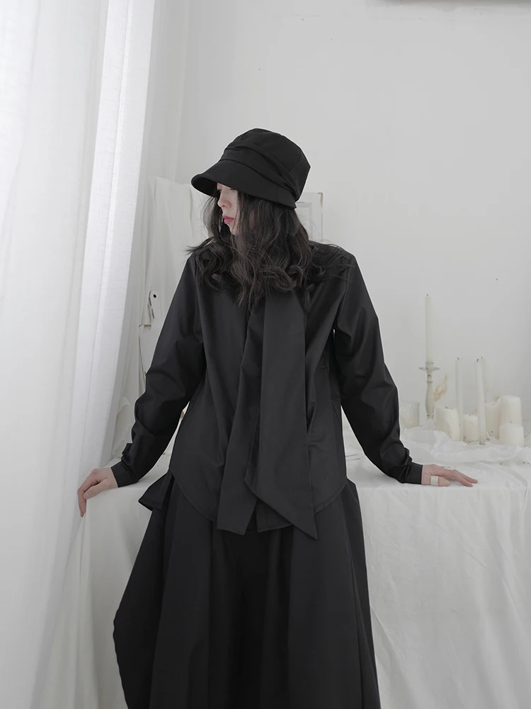 Женская рубашка с длинным рукавом и воротником Yamamoto | одежда