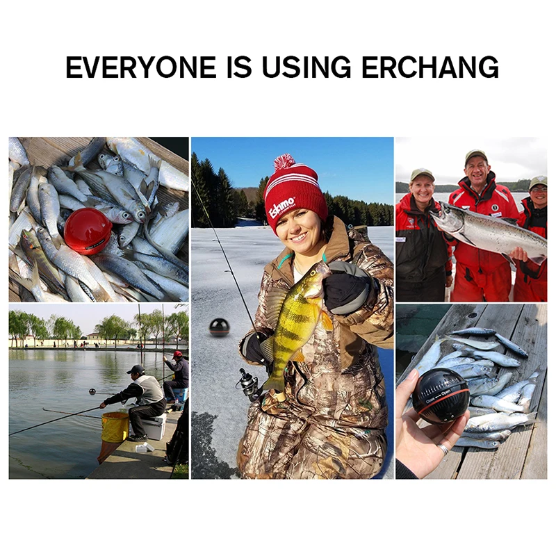 Erchang Портативный Sonar рыболокаторы лампа Bluetooth беспроводной Sonar для Iphone рыба лампа 36 м/118ft глубина эхолот Морская рыбалка