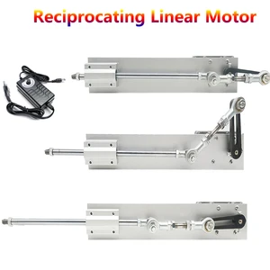 DC 12V/24V Reciprocating Linear Motor + Speed Control Power Supply Reduction Motor DC Linearly Motor Telescopic Linear Actuator