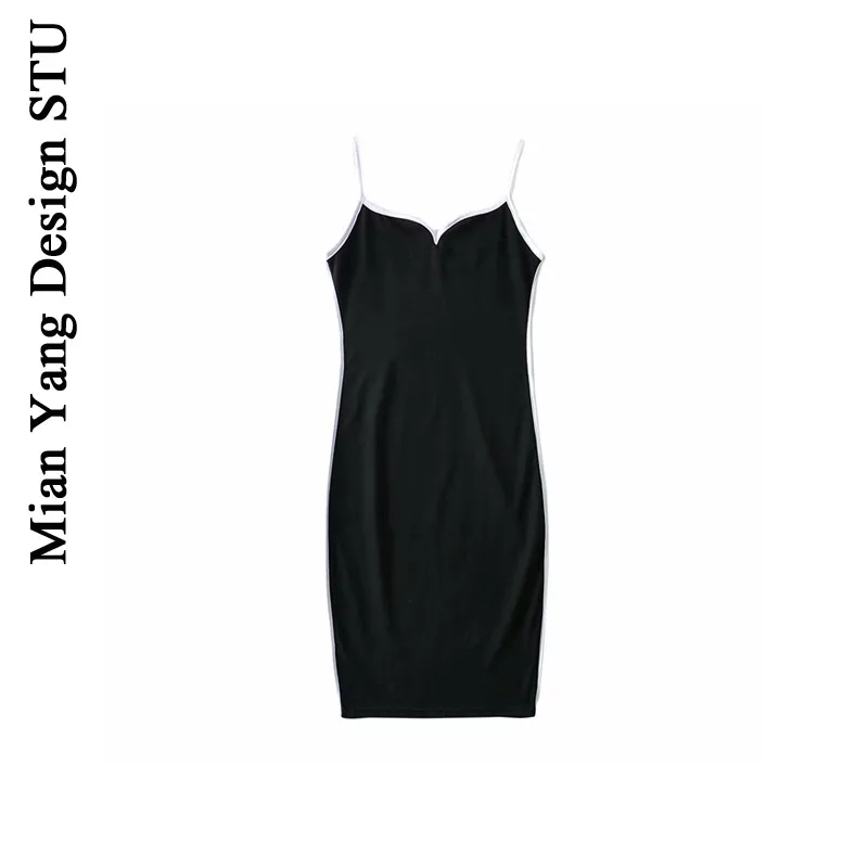 Платье на бретельках в спортивном стиле для девочек пикантное американское