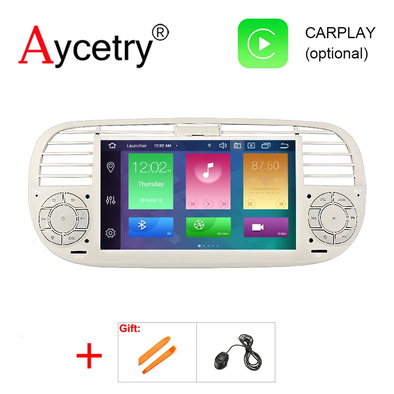 Автомагнитола 1 din Android 10 экран Авторадио аудио для FIAT 500 авто стерео