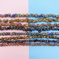 4 6 8 10mm natural stone beads colorful sea sediment jasper turquoise irregular bead for jewelry making diy bracelet accessories