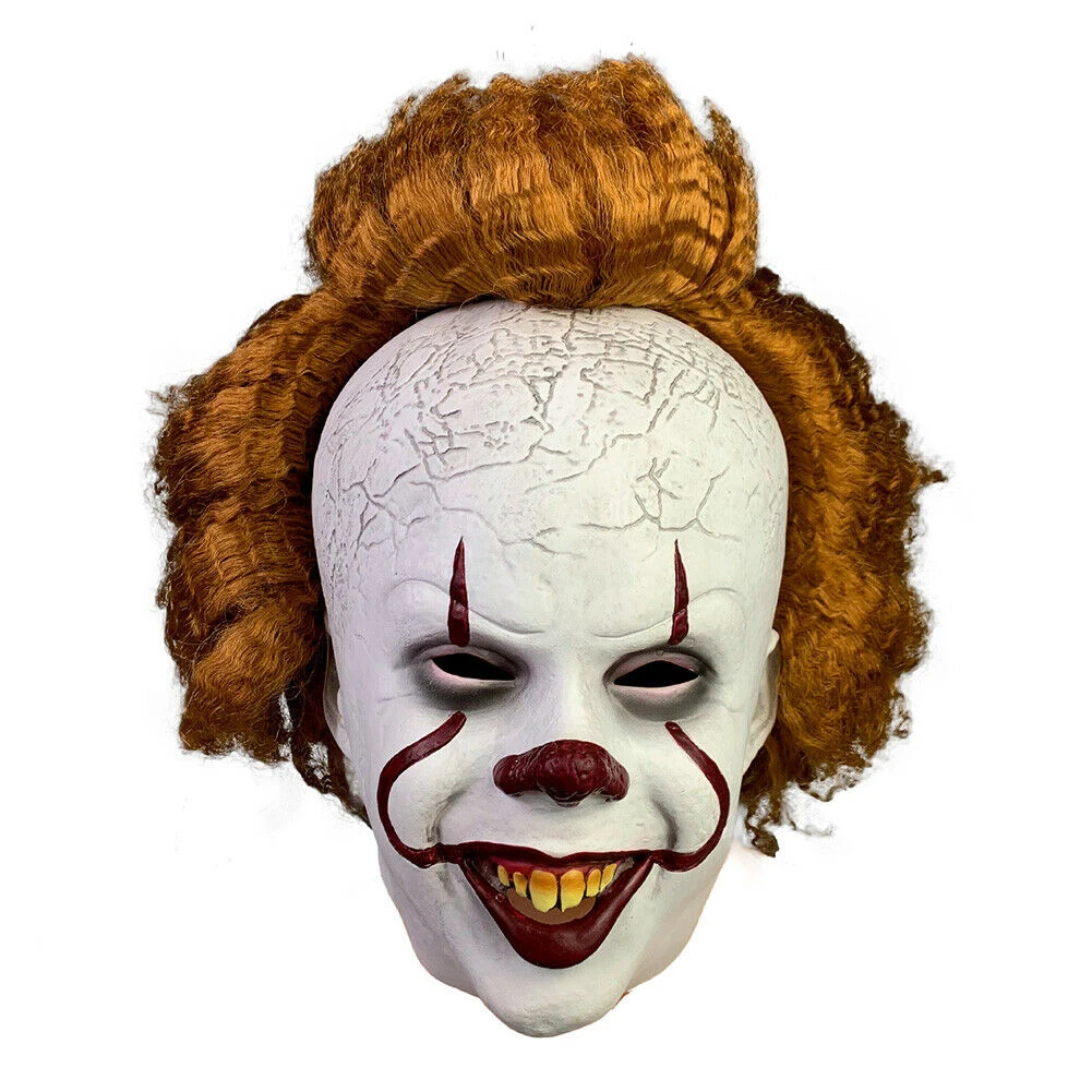 Stephen King's It Mask Pennywise одежда для клоуна Маска Клоун маска на Хеллоуин для косплея костюм реквизит Праздничный костюм нарядное платье