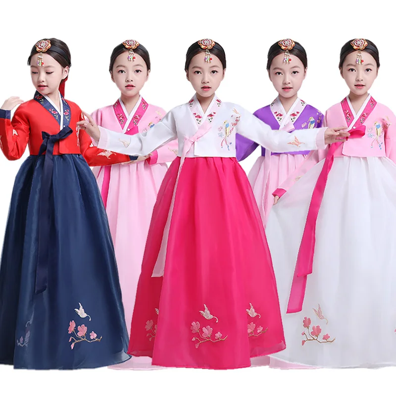 Детский классический костюм Hanbok для сценического шоу корейское Дворцовое