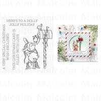 letter to santa metal cutting dies and clear stamps for diy craft making paper greeting card scrapbooking 2021 christmas new