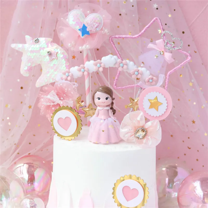 Топпер для торта С Днем Рождения украшение декоративная юбка пачка принцесс
