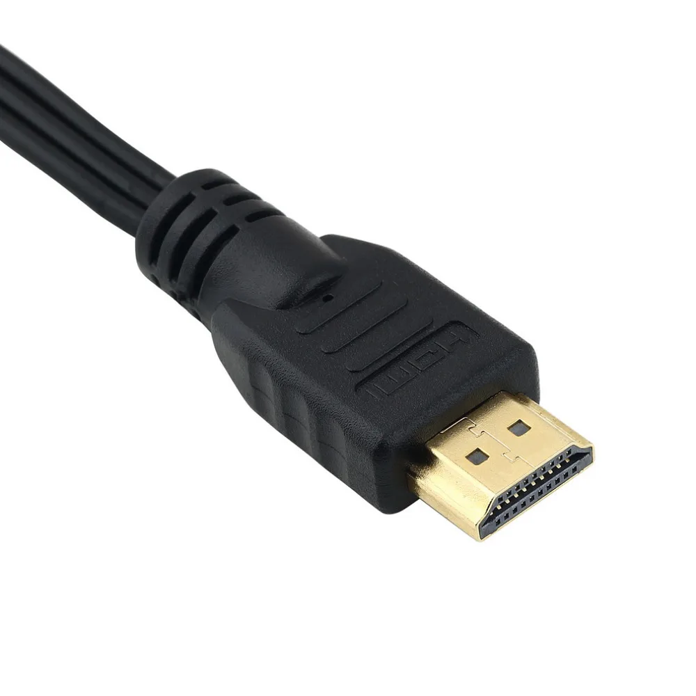1m HDMI-compatible to RCA Video Audio HDMI-com' Cable 1080P 3 AV Cord Converter Adapter For HDTV TV Set-Box DV DVD Laptop |
