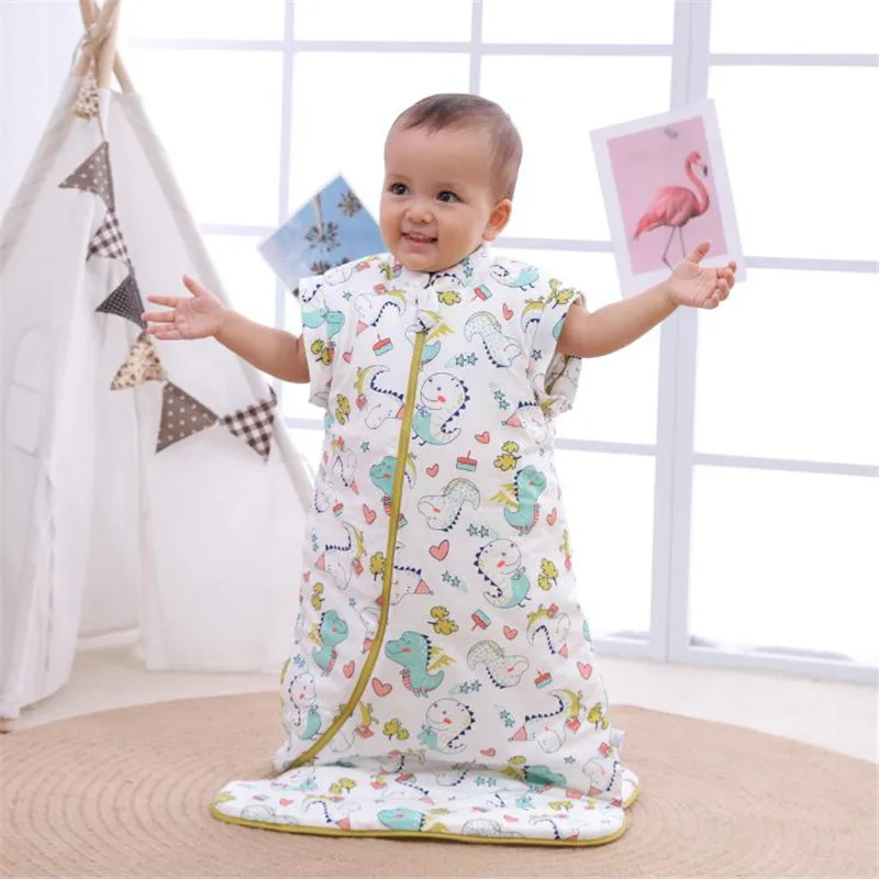 Плотный детский спальный мешок со съемным рукавом хлопковый конверт