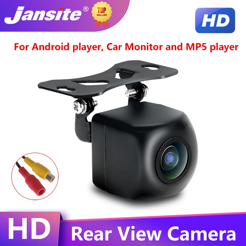Jansite Rear View Camera Waterproof Universal Car Back Reverse Cam CCD Night Vision Parking Assistance Reversing HD Image 4 Pin