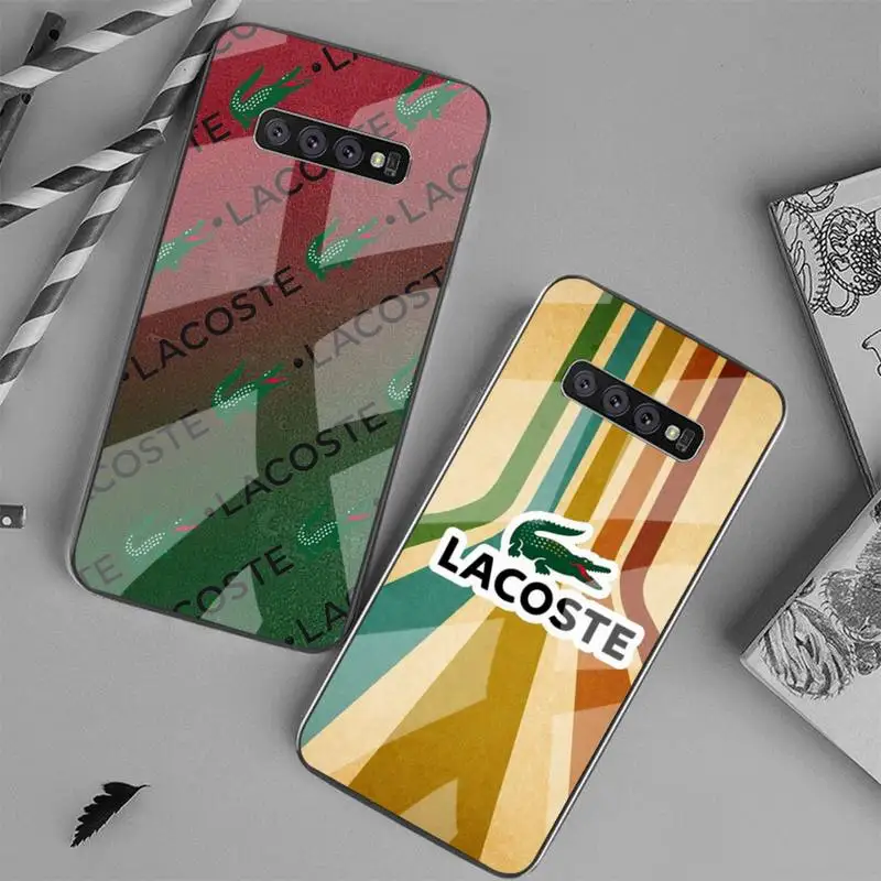 

ZFGHSHYQ Fashion Trend Brand LACOETE Phone Case Tempered Glass For Samsung S6 7 8 9 10 20 Plus Ultra Note8 9 10 10pro