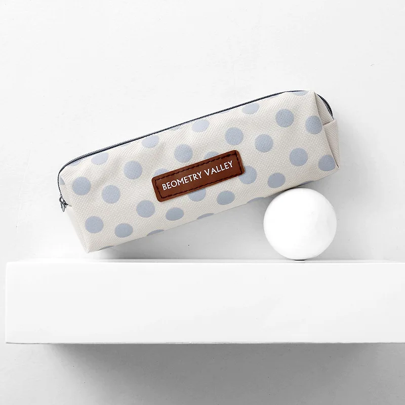 

Cute Kawaii Canvas Pencil Case High Capacity Pen Bags Cute Letter Pencil Bags For Girls Gift School Supplies Korean Stationery