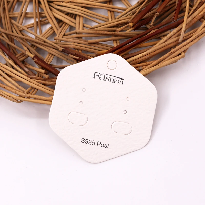 Новый дизайн 5*5 5 см 100 шт./лот шестиугольная бумажная карта для ювелирных изделий