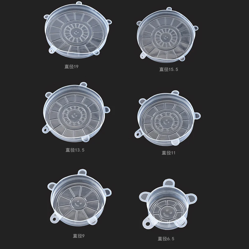 6 шт. кухонная посуда инструменты универсальные аксессуары силиконовая многоразовая пищевая оберточная