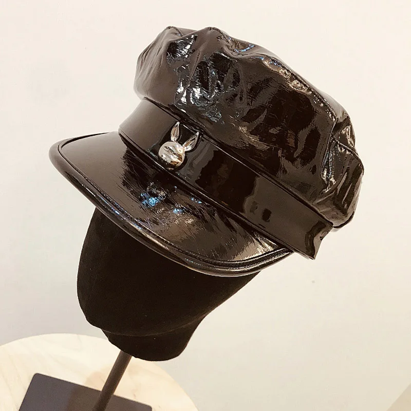 Осенняя флейма унисекс головной убор газетчика Женская Paperboy в черном и белом