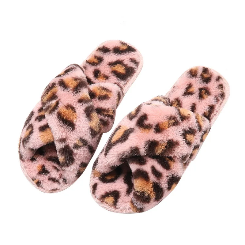 pink Модные зимние женские домашние тапочки с искусственным мехом; модная домашняя теплая обувь; женские слипоны на плоской подошве; женские шлепанцы; Цвет Черный; размер 41 - Цвет: pink