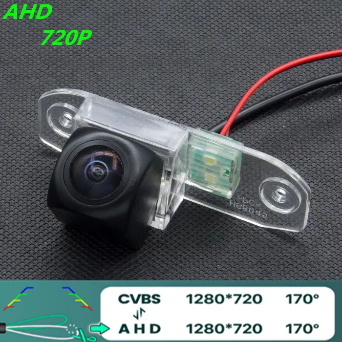 Автомобильная камера заднего вида AHD 720P/1080P Fisheye для Volvo S40 2006 - 2012 S60 S80 XC90 2007 2013 XC60 V60