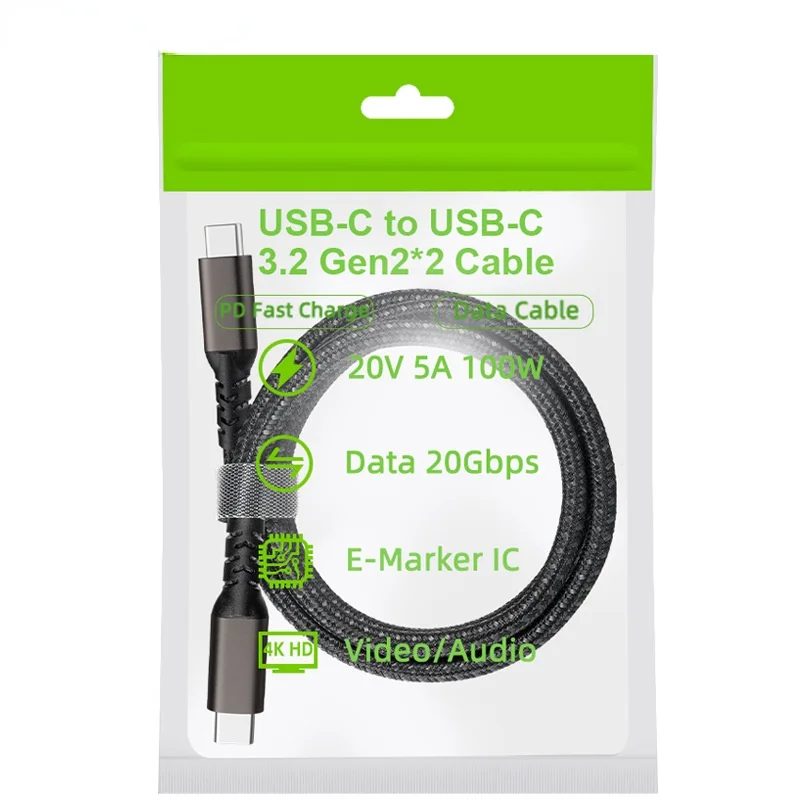 Кабель USB C к 3 2 Gen 20 Гбит/с кабель для монитора с видеовыходом 4K 100 Вт быстрая