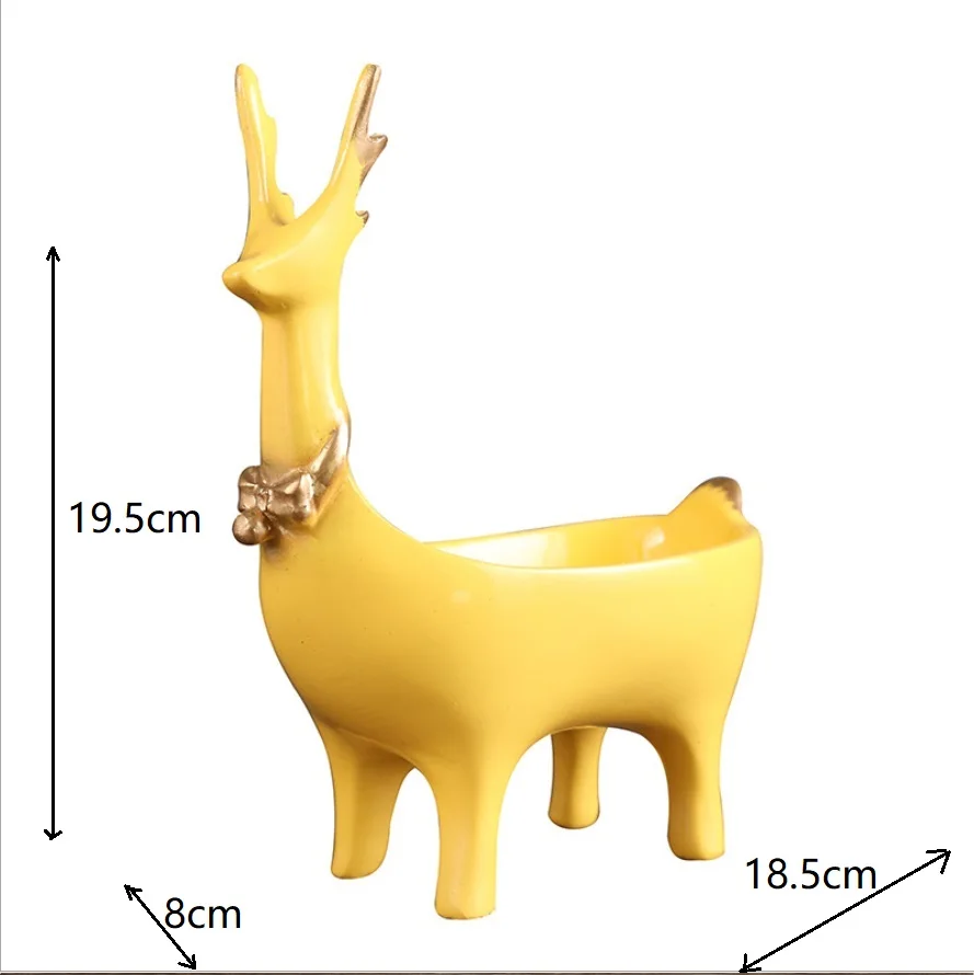 

Christmas x'mas Deer jewelry holder storage holder Desktop home living room key candy holder creative small storage ornaments