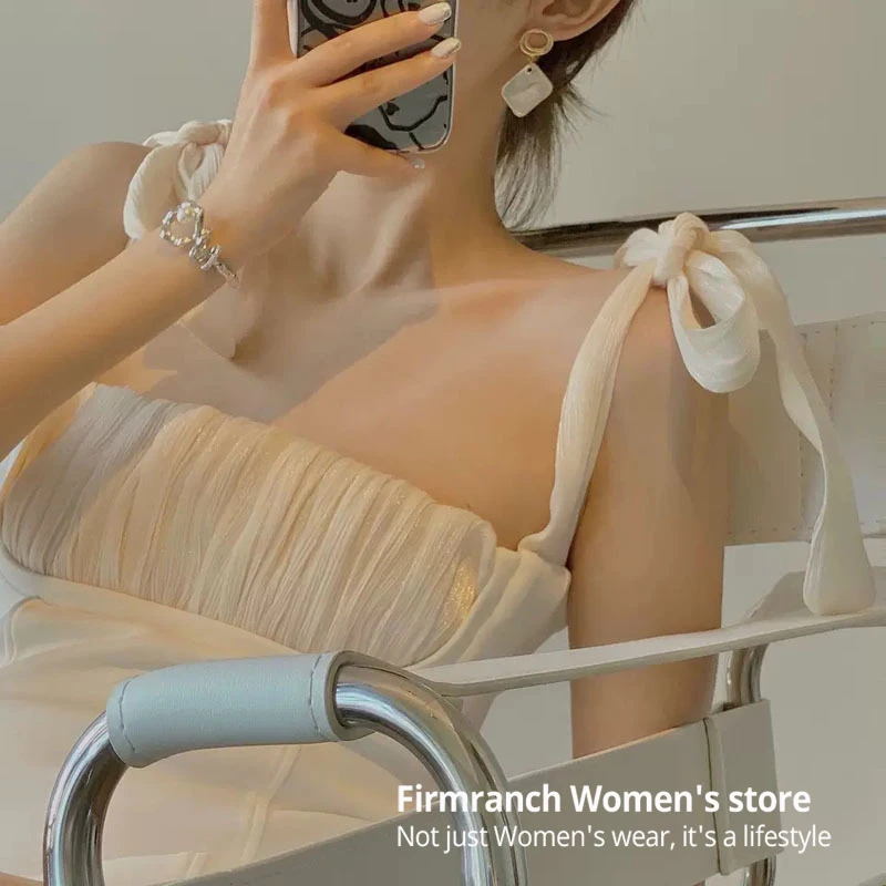 

Новинка 2021, Женский/мужской белый корсет от firmранчо, Майки для лета, кремовый комбинезон для девушек с ощущением, стильные облегающие бретел...