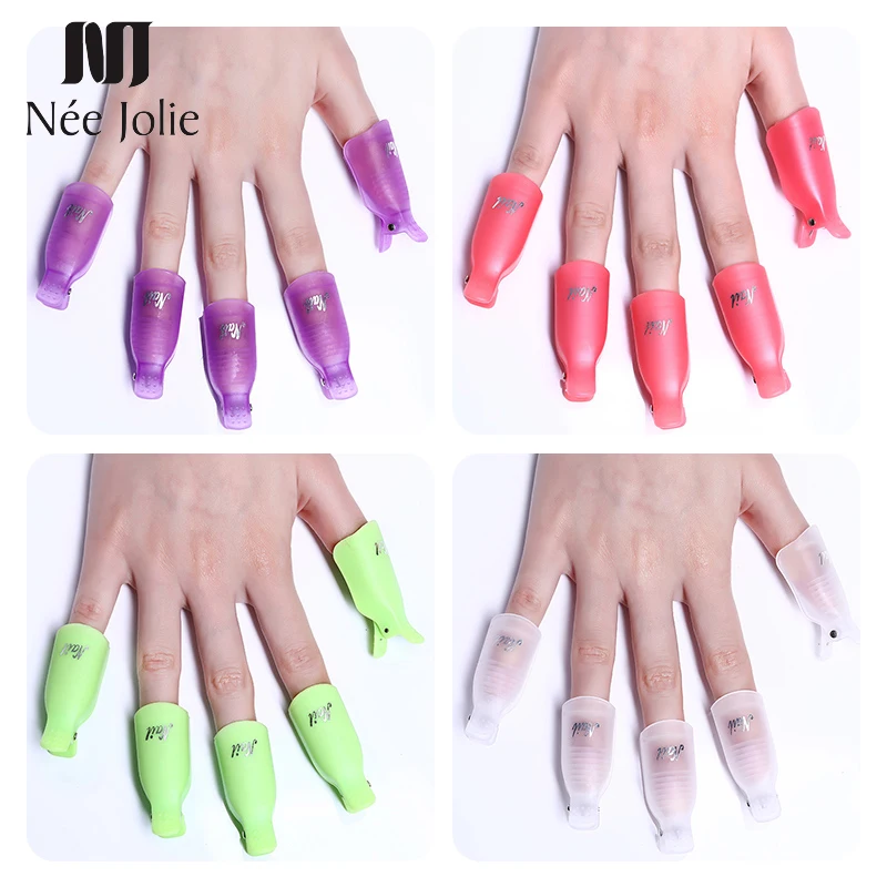 5 шт./компл. обертывания для снятия лака ногтей оранжевый пластик отмачиваемый