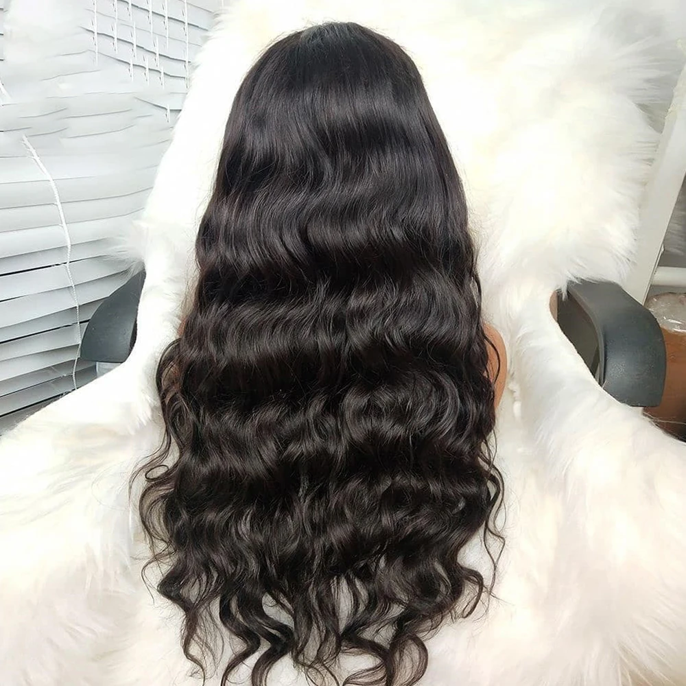 

180% Density Remy 26Inch Body Wave 13x4 Lace Front Human Hair Wig For Black Women With Babyhair Preplucked Brazilian Glueless