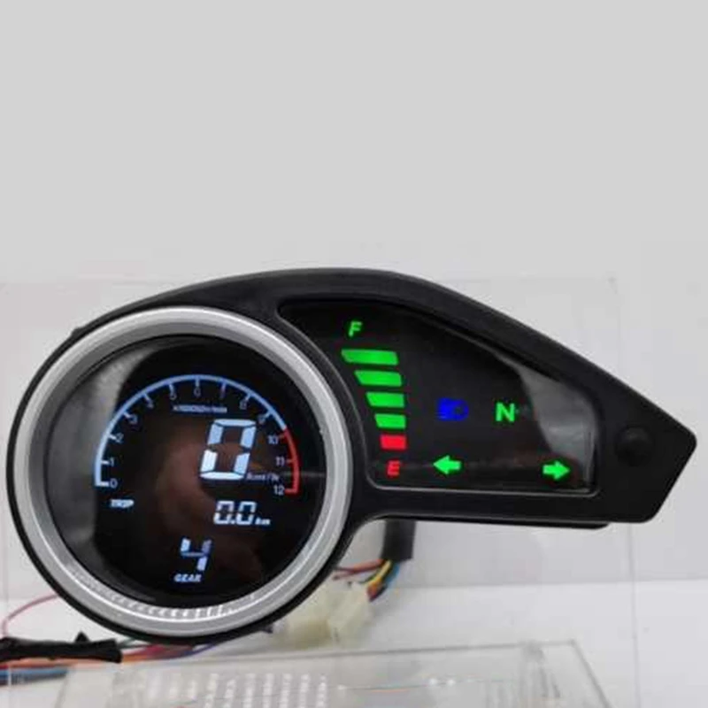 

Универсальный цифровой мотоцикл Oeter ЖК-метр Спидометр Тахометр манометры с ночной Светильник