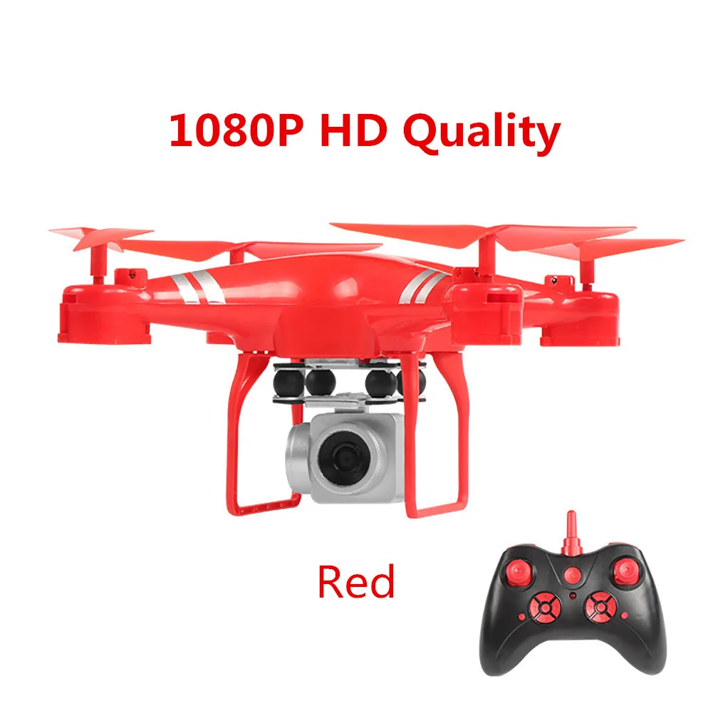 Дрон 4k камера HD Wifi Трансмиссия fpv Дрон с воздушным давлением фиксированная высота четырехосный Самолет rc вертолет Дрон с камерой - Цвет: Red 1080P