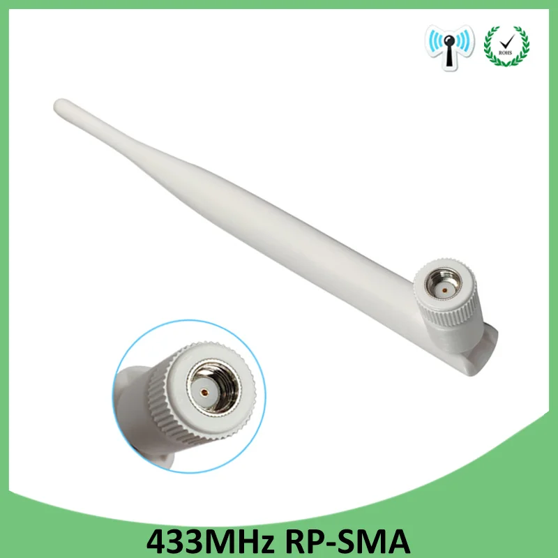 10 шт. 433 МГц lora антенна 5dbi GSM RP-SMA коннектор резиновая Водонепроницаемая