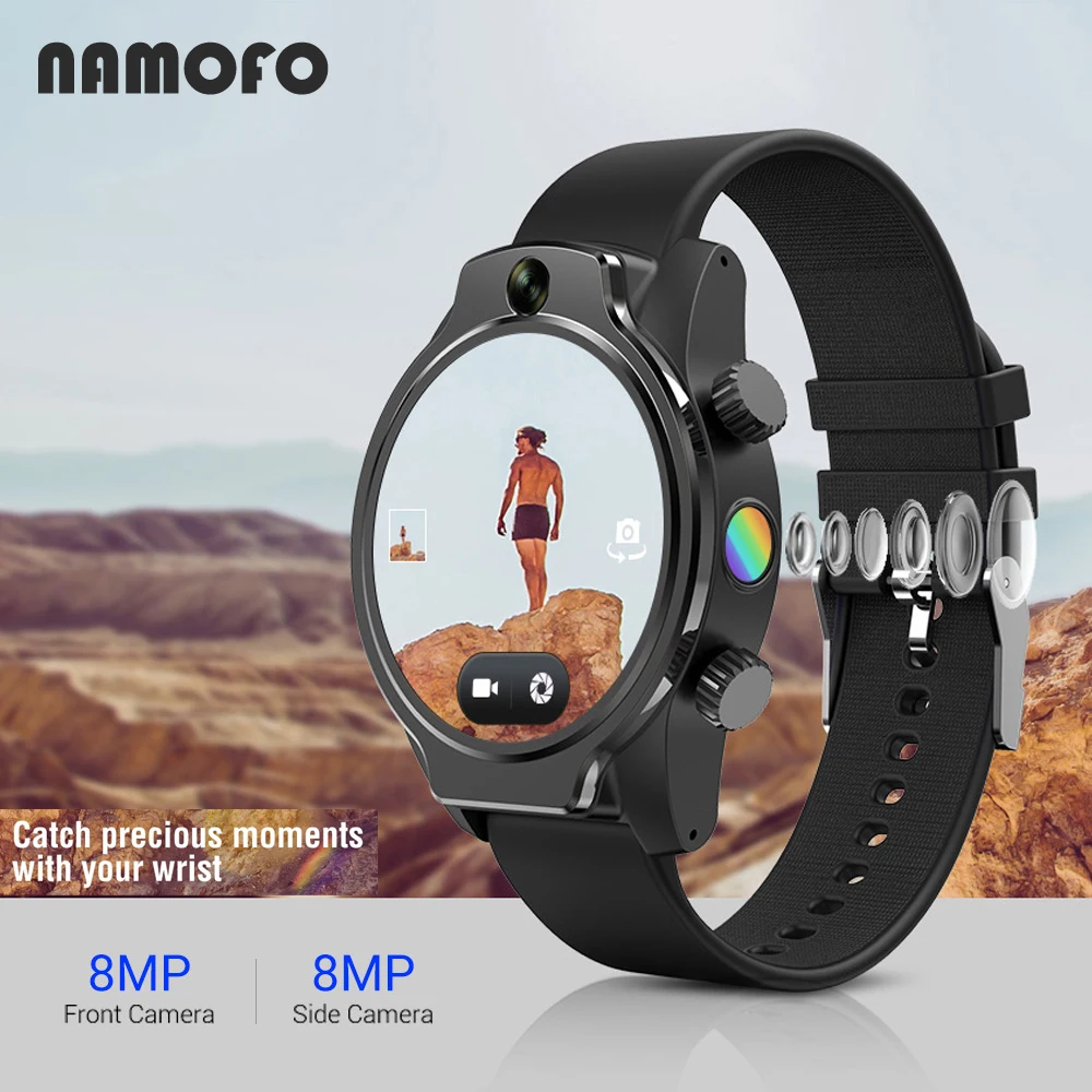 

IP68 Waterproof Swimming Smartwatch 4G Sim Card Android Dual 800W Camera Heart Rate Monitor Sport Fitness Men Smart Watches
