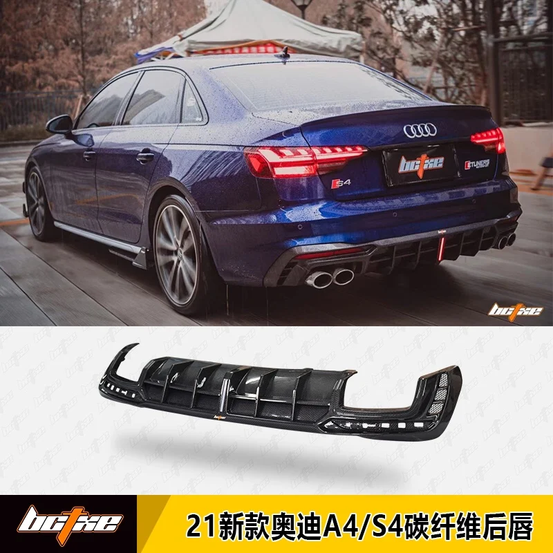 

Suitable For New 21 Audi S4 Carbon Fiber A4 Modified Bla Warrior Surround Spoiler Rear Lip