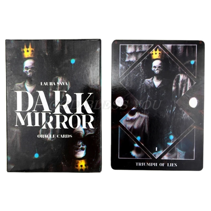 

Карточные игры Dark Mirror с принтом «оркул», настольная игра для друзей и вечевечерние, гадания, судьба, Таро-карты с PDF руководством