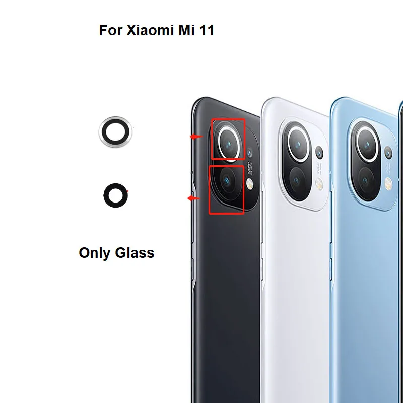 

Новое стекло для задней камеры Xiaomi MI 11 Задняя крышка объектива камеры с клейкой наклейкой M2011K2C M2011K2G