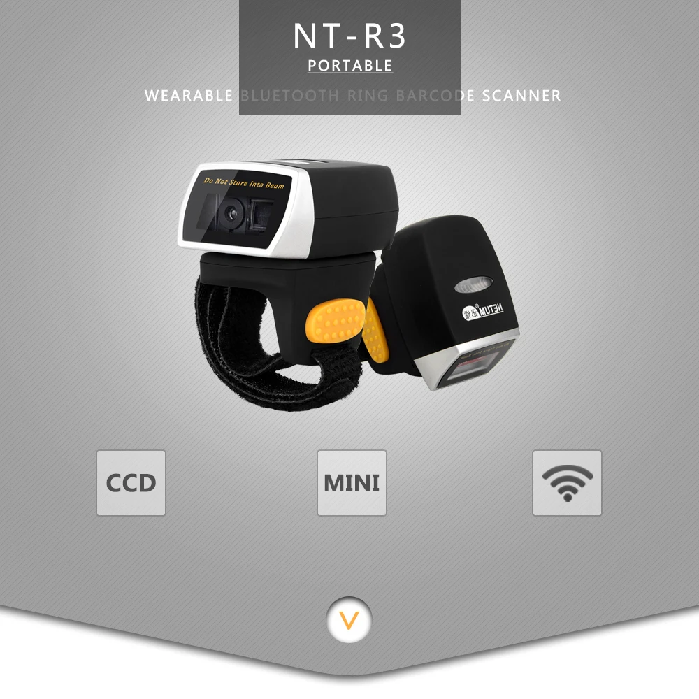 NT-R3 портативный 1D Bluetooth сканер штрих-кодов и NT-R2 кольцо Bluetooth 2D считыватель штрих-кодов qr-кодов и NT-R3 Bluetooth CCD сканер NETUM