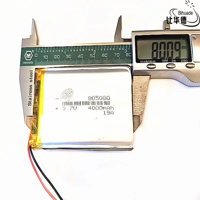 JST 2,0 мм 2Pin хорошее качество 3,7 в, 4000 мАч 805080 полимерный литий-ионный/литий-ионный аккумулятор для планшетных ПК банка, gps, mp3, mp4